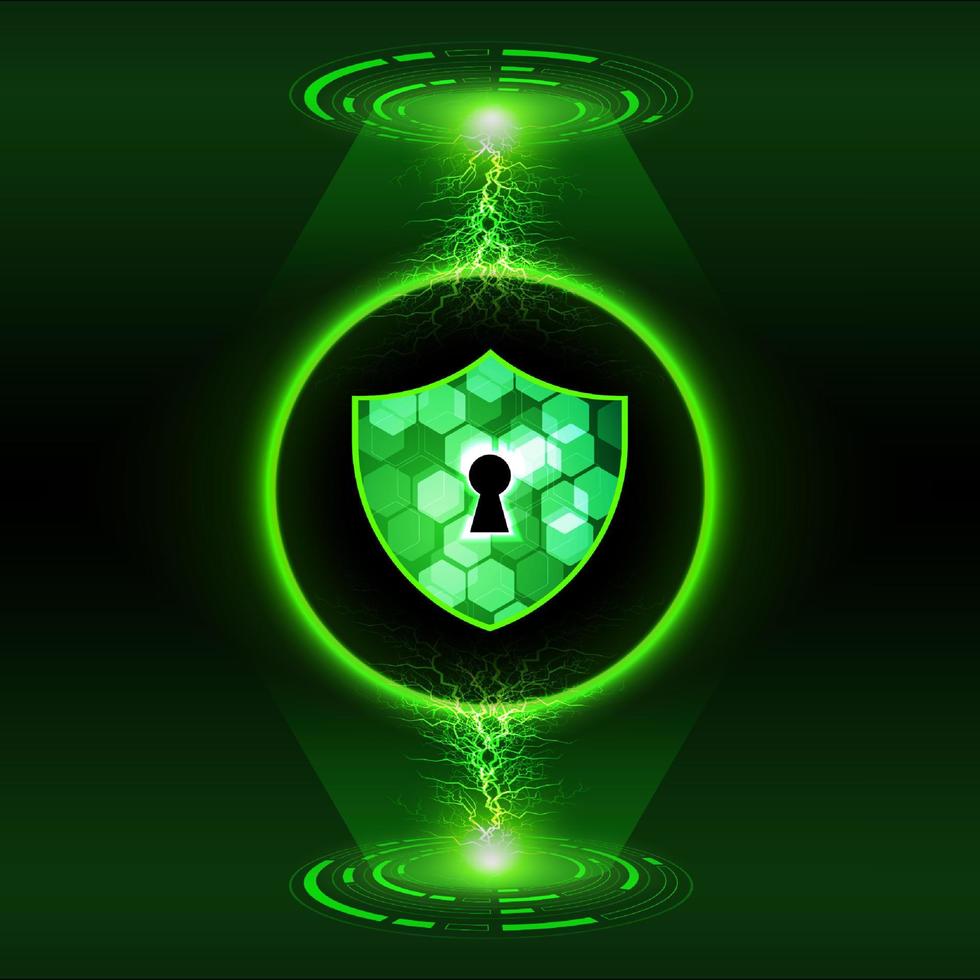 Modern Cybersecurity Technology Background with lock vector