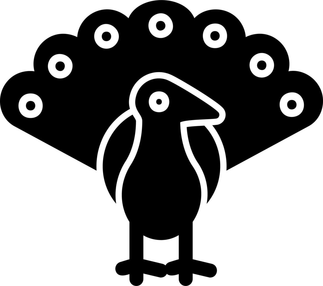 pavo real vector icono