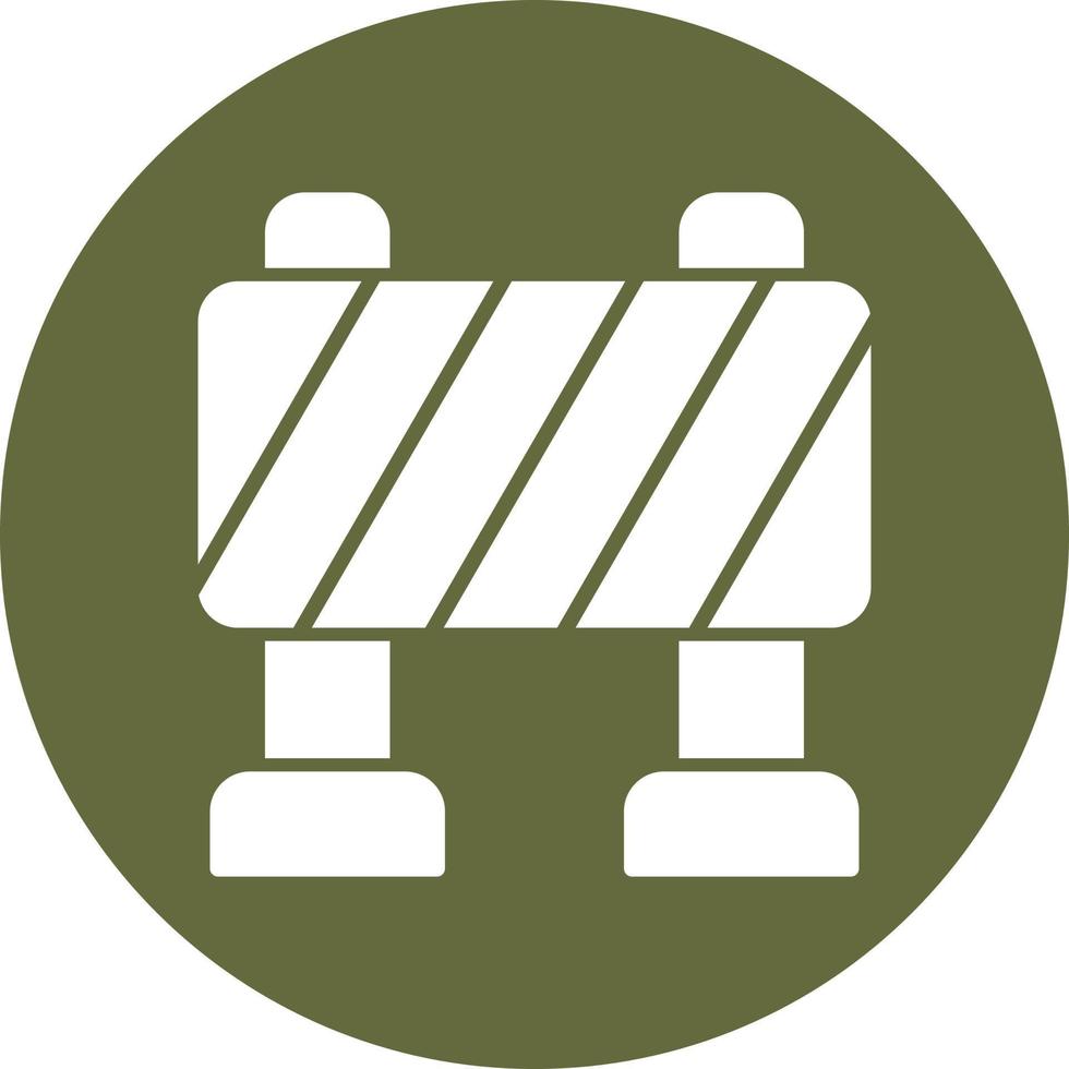 Traffic Barrier Vector Icon