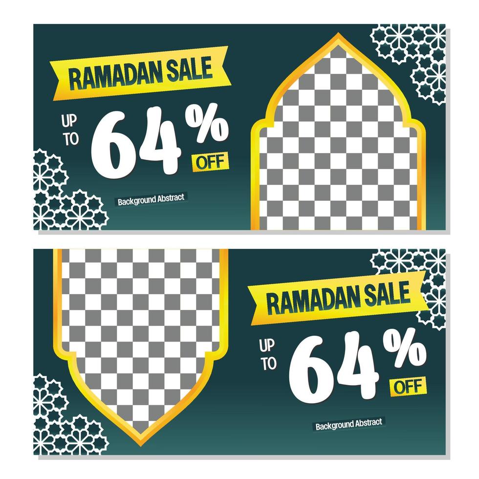 Editable Ramadan sale banner template. with mandala ornaments. Design for social media, print and web. Vector illustration