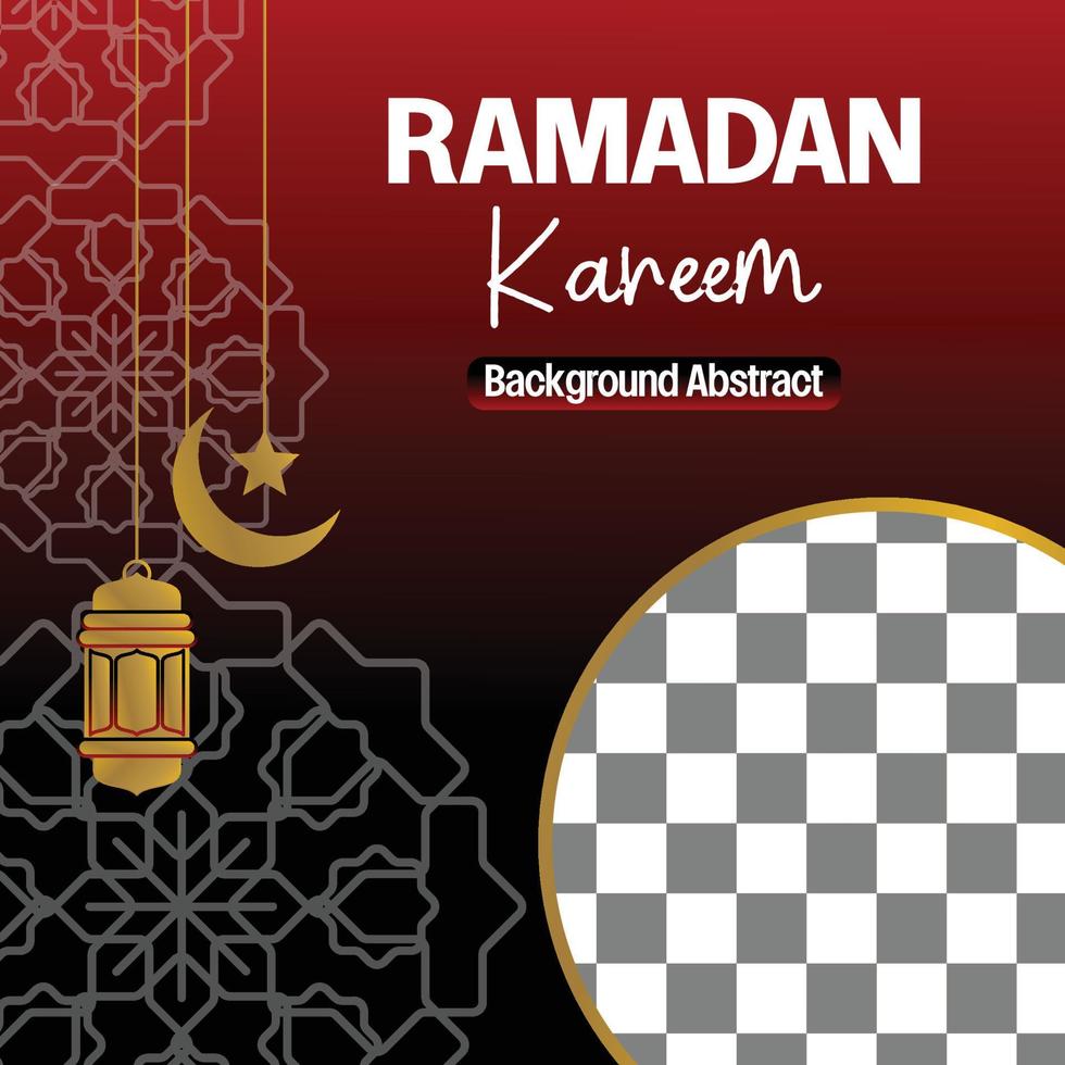 Editable Ramadan sale poster template. with mandala, moon, star and lantern ornaments. Design for social media and web. Vector illustration