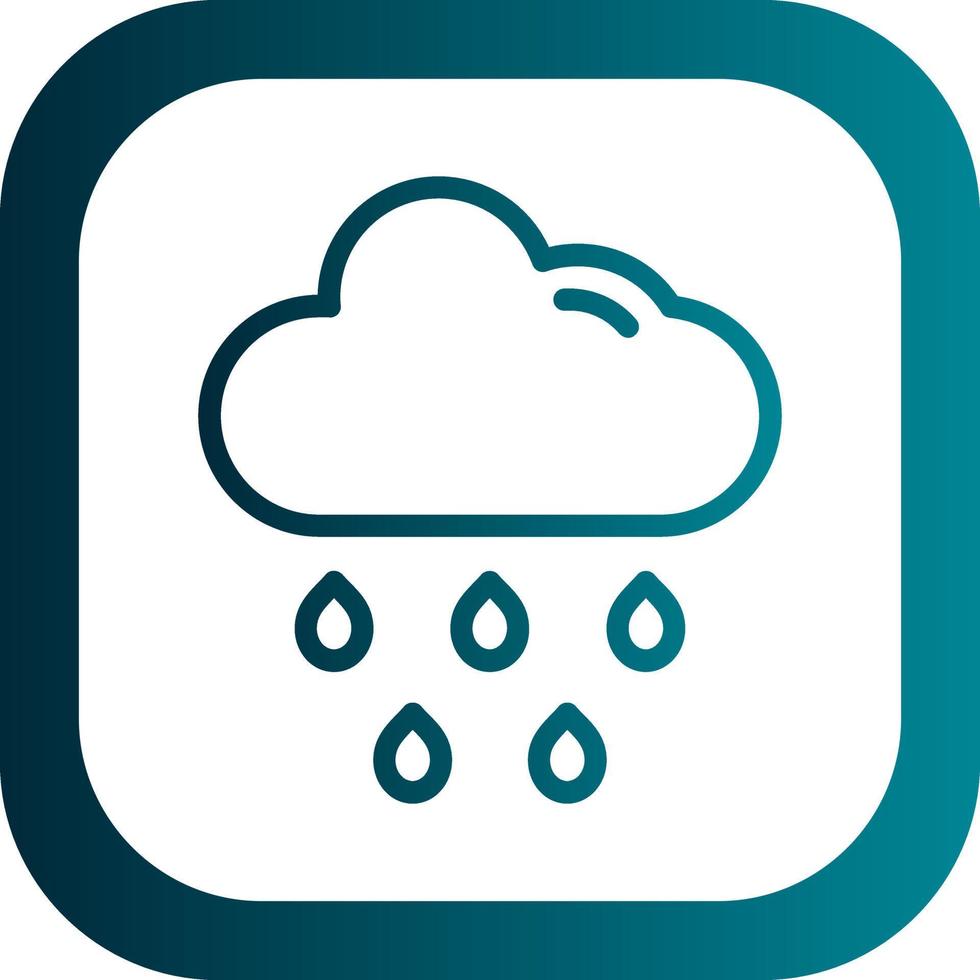 Cloud Rain Vector Icon Design