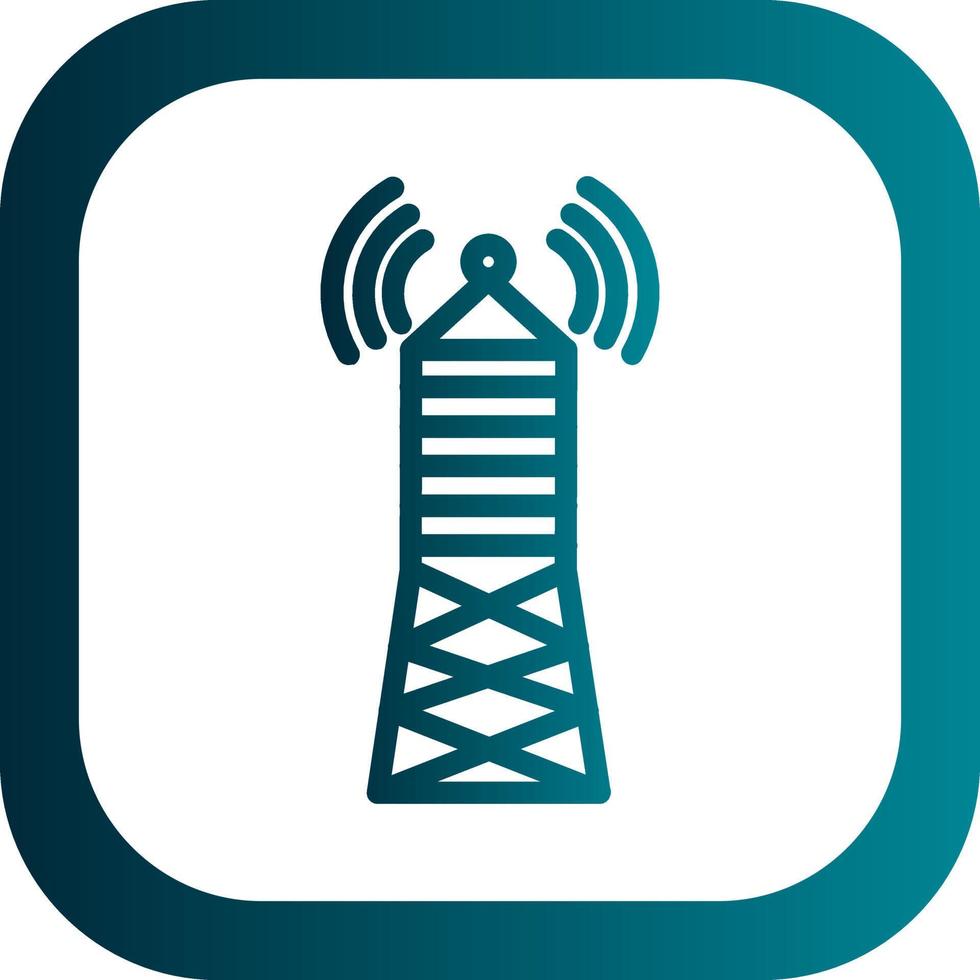 Broadcast Tower Vector Icon Design