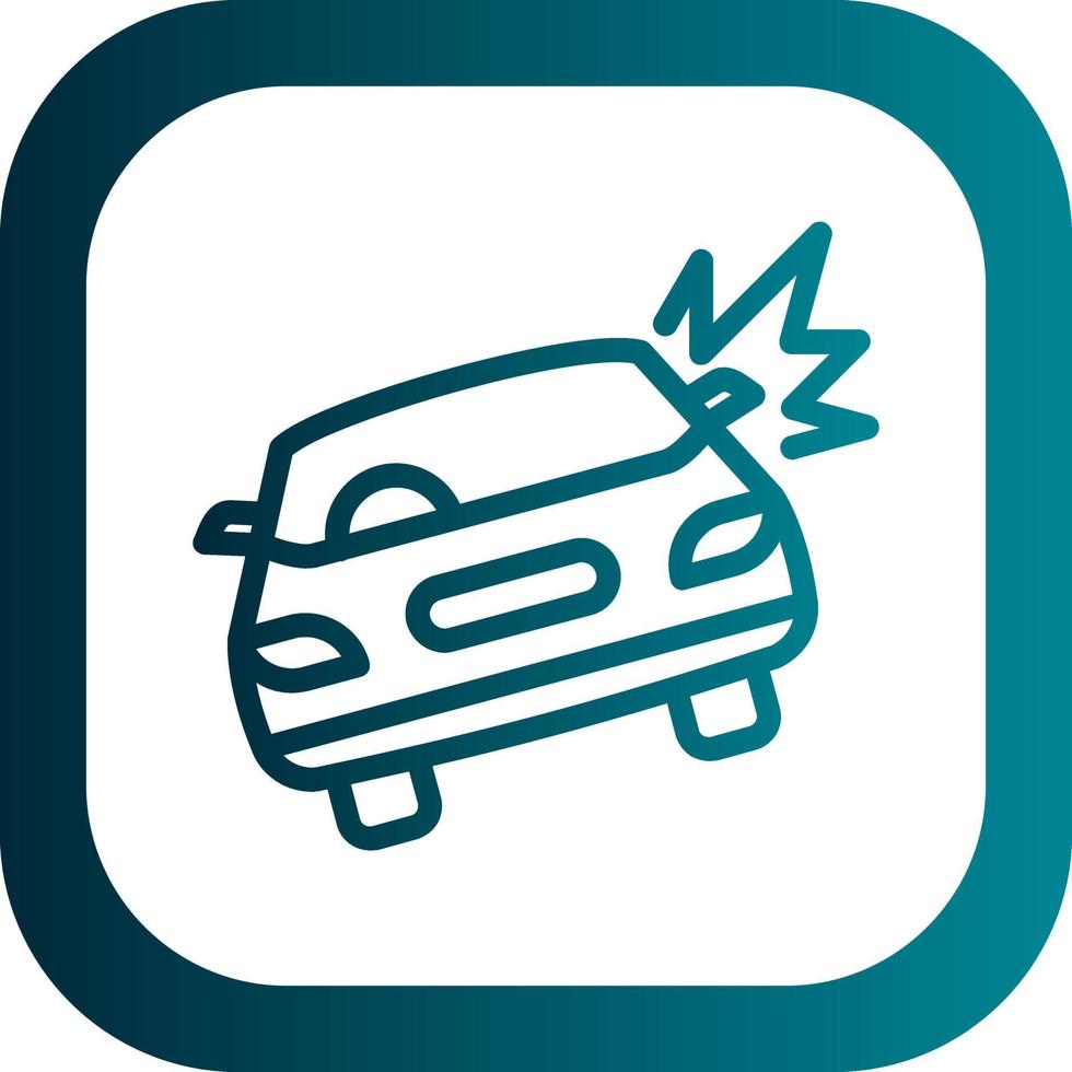 diseño de icono de vector de accidente de coche