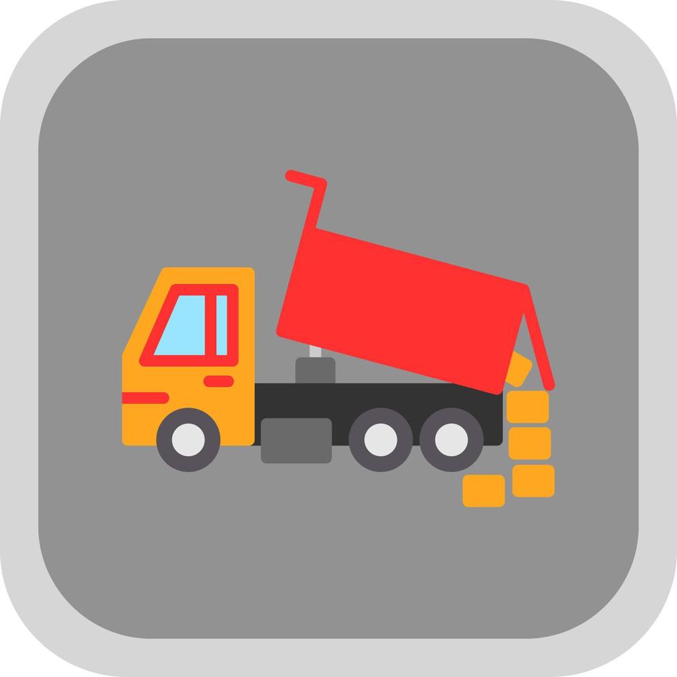Dumper Truck Vector Icon Design