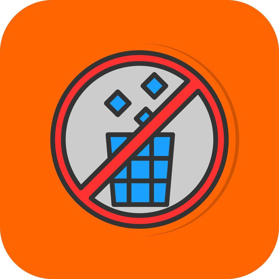 No Littering Vector Icon Design