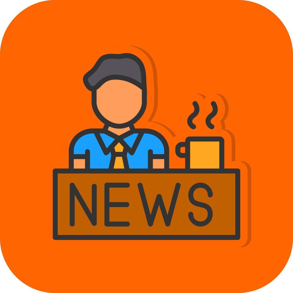 NewsCaster Vector Icon Design