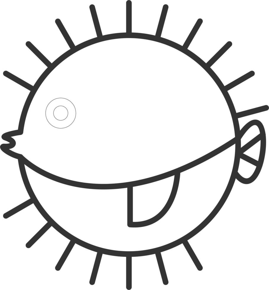 Puffer Fish Vector Icon