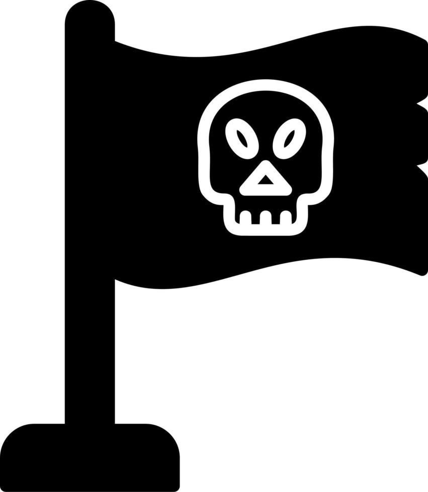 icono de vector de bandera pirata