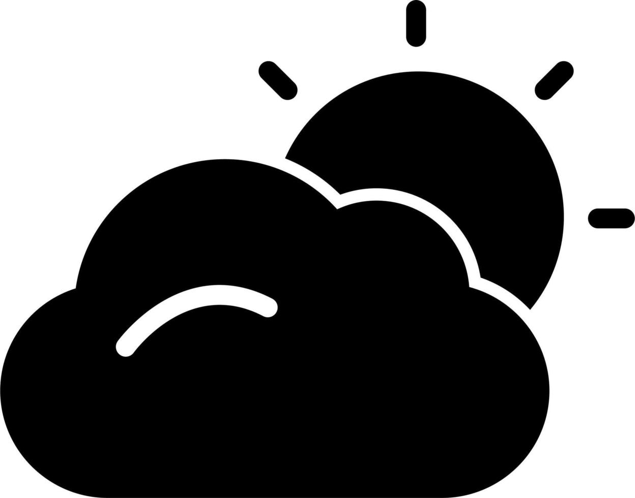 Clouds And Sun Vector Icon