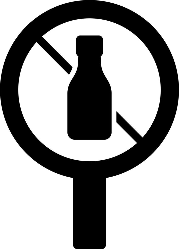 No Alcohol Vector Icon