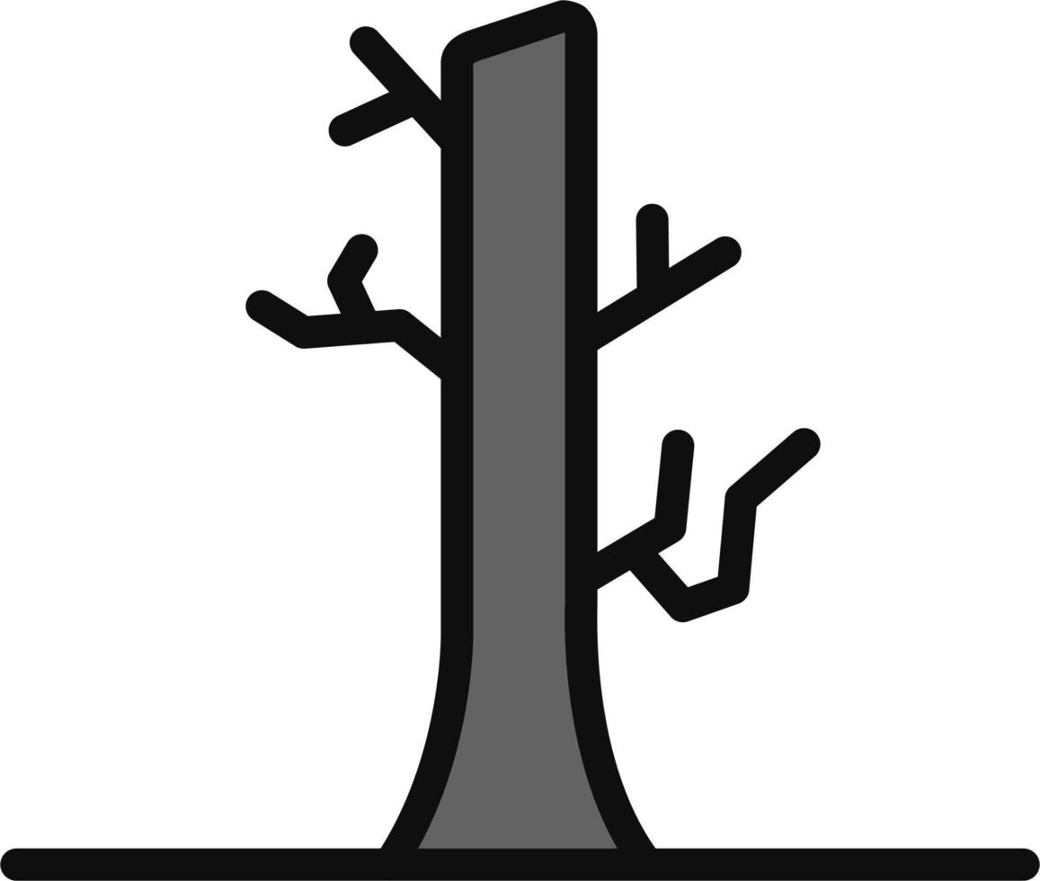 icono de vector de árbol seco