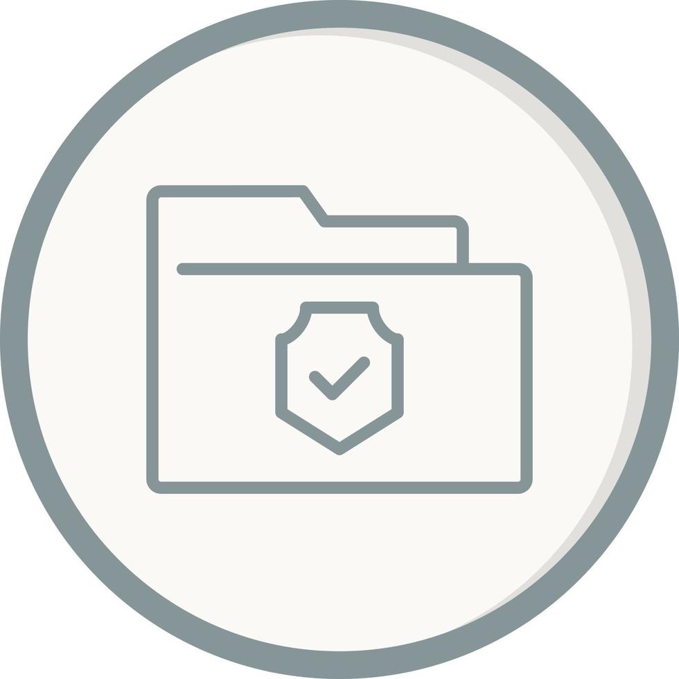 Folder Encryption Vector Icon