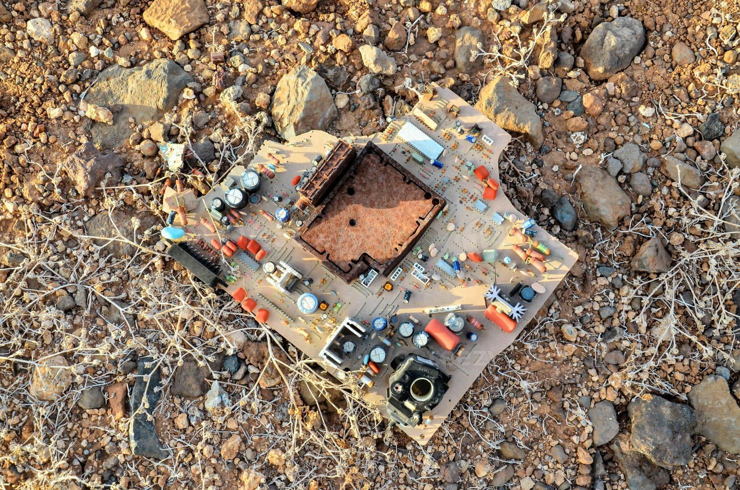 Broken computer part photo