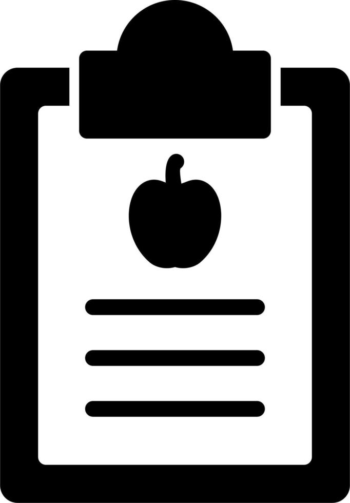 Diet Report Vector Icon