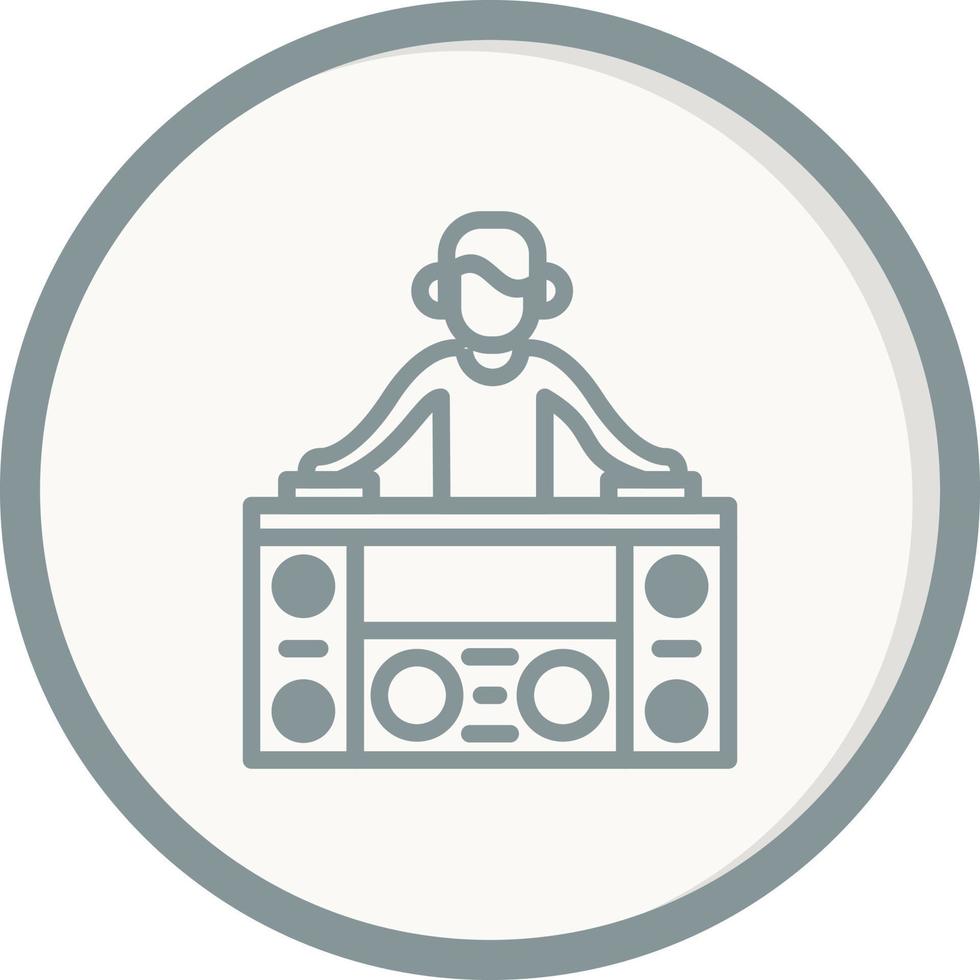 icono de vector de DJ