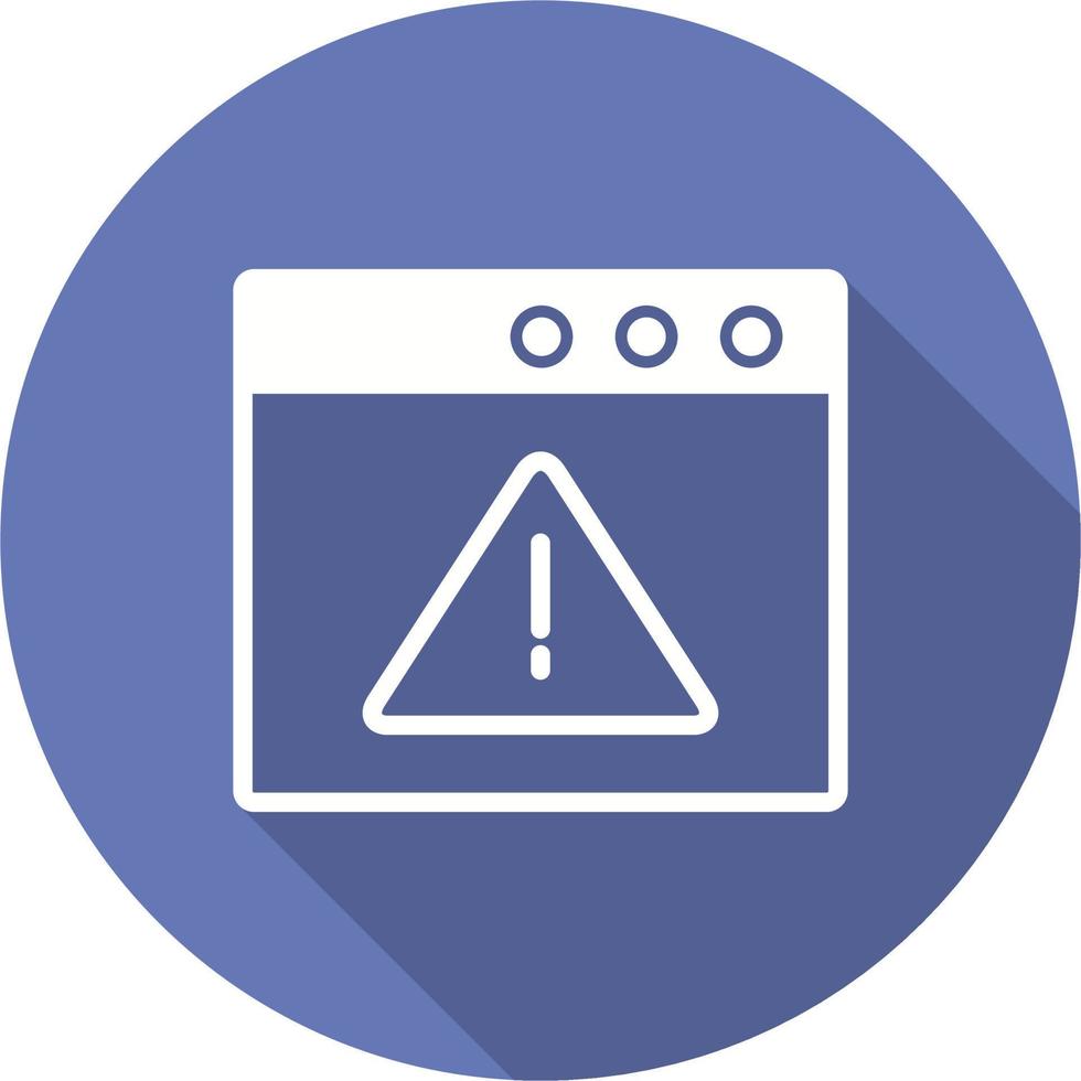 Browser Warning Vector Icon