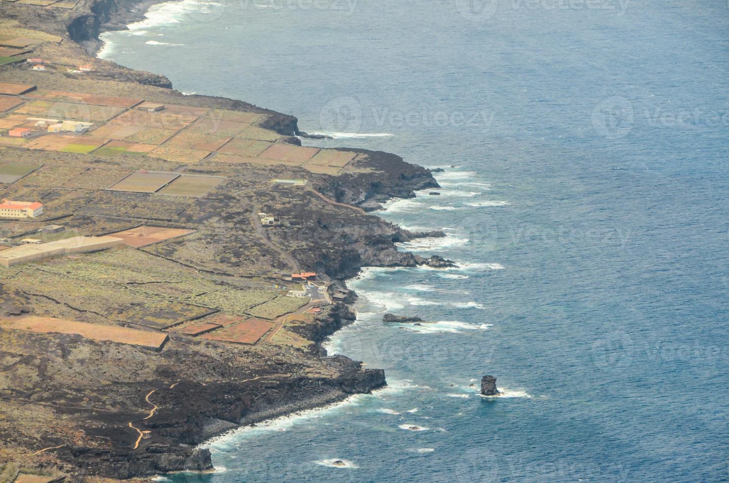 Aerial coastal view photo