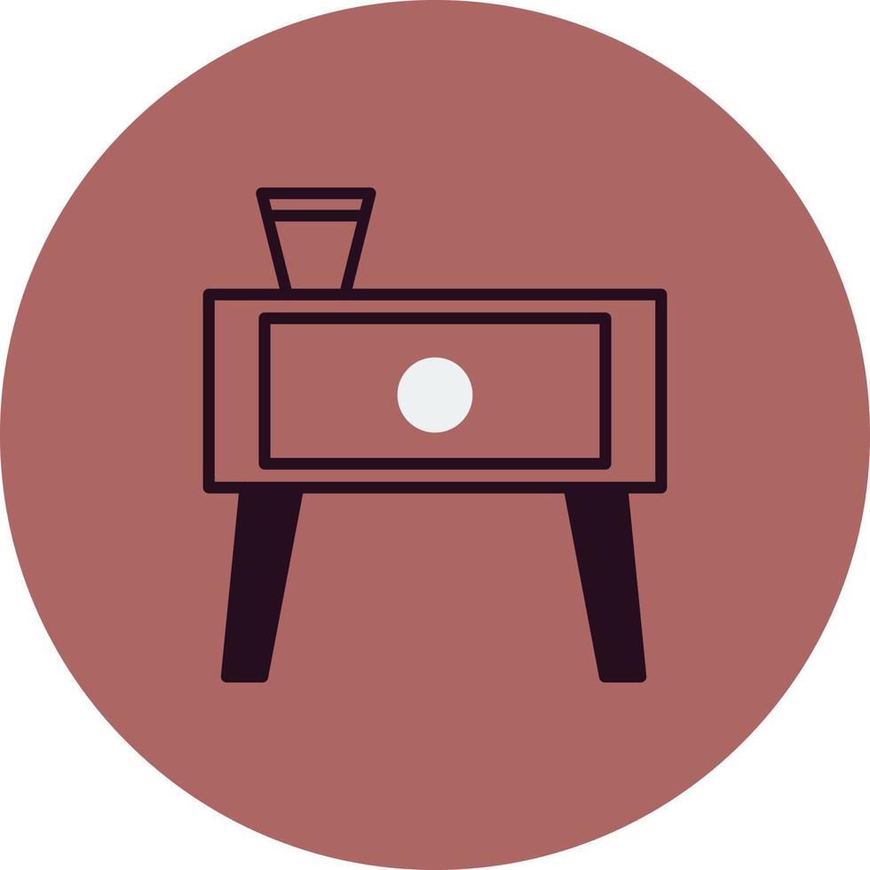 Bedsidetable Vector Icon