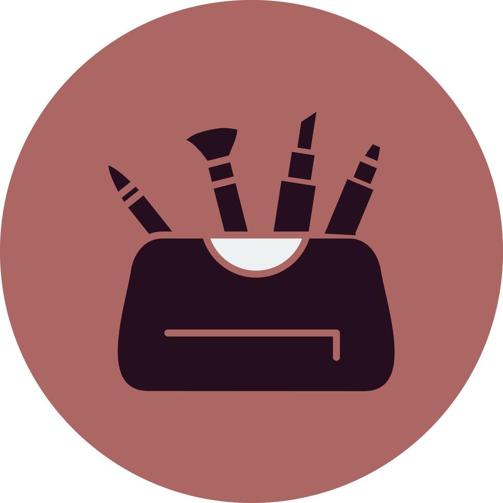 icono de vector de bolsa de maquillaje