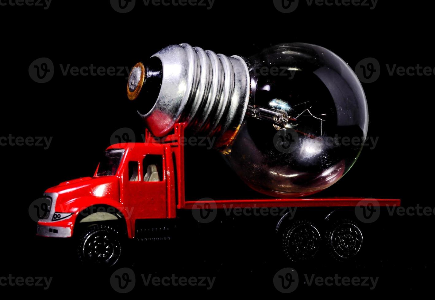 Lightbulb and truck photo