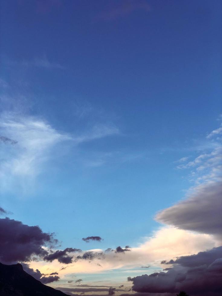 Mesmerizing and ever-changing clouds moving gracefully across the sky photo