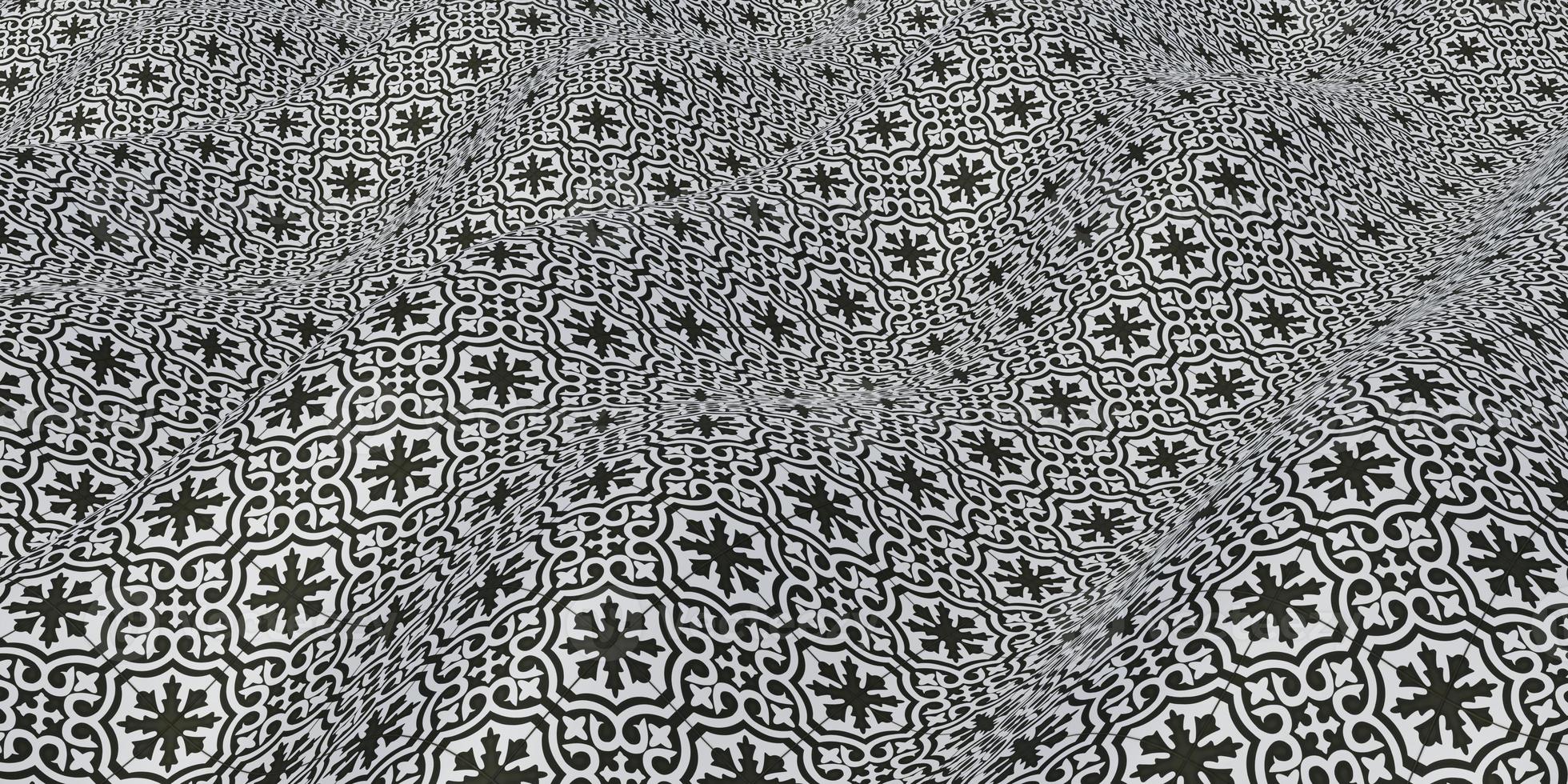 geometric pattern texture background streak like fabric flag 3d illustration photo