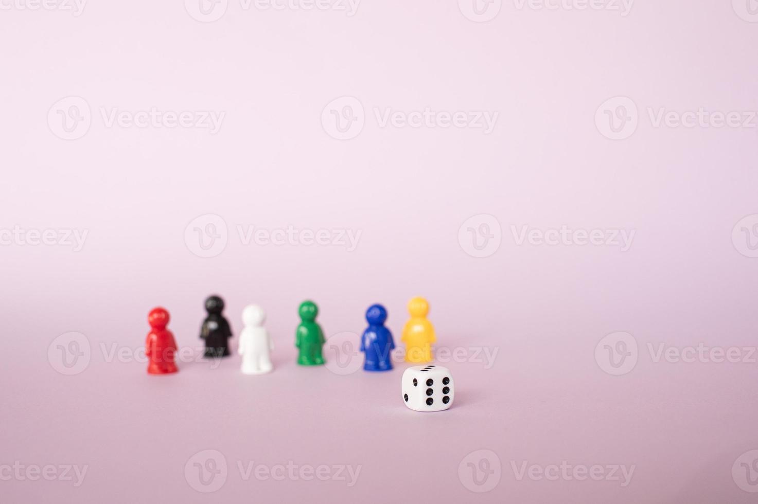 Six colorful figures are standing on the field photo