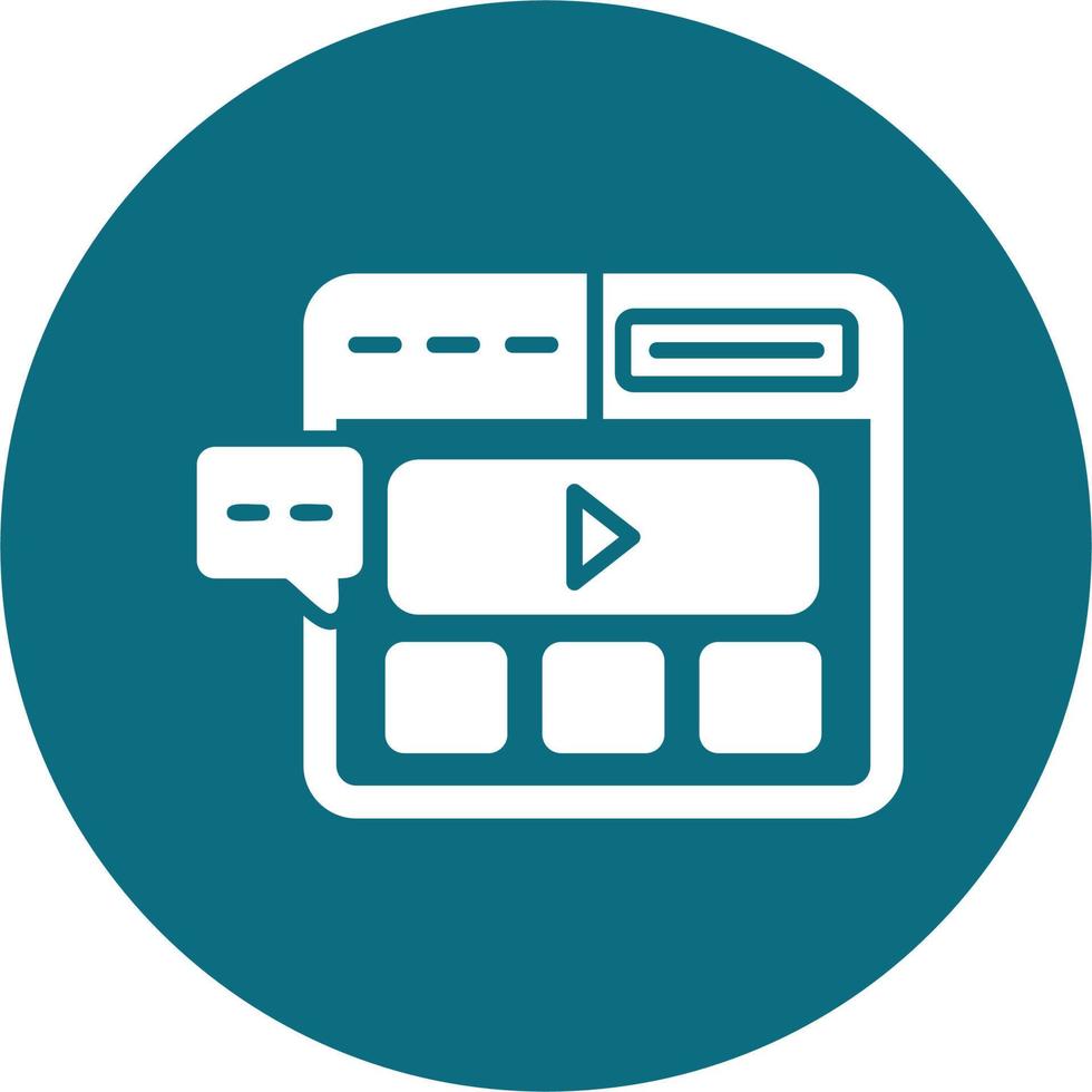 Video Advertising Vector Icon