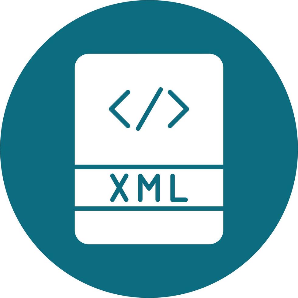 icono de vector de archivo xml