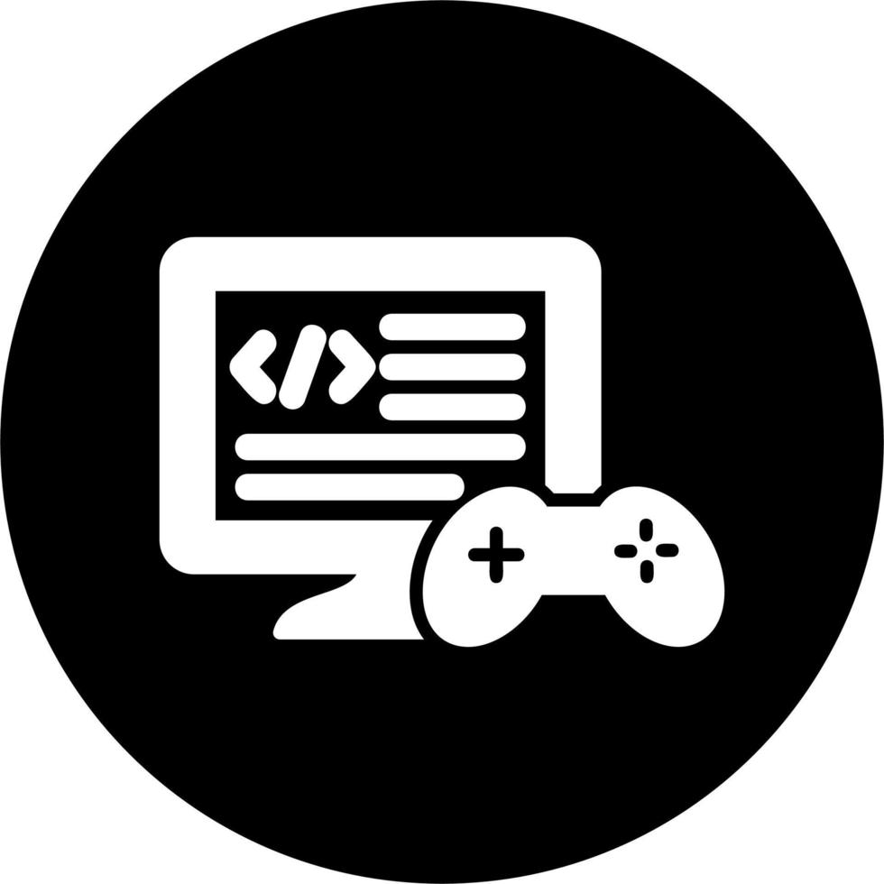 icono de vector de desarrollo de juego