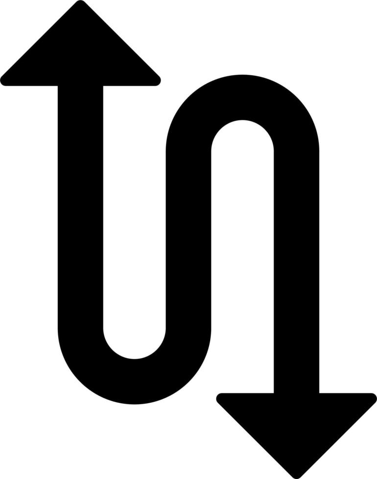 Zigzag Arrow Vector Icon