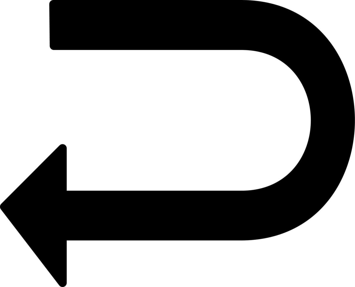 U Turn Vector Icon