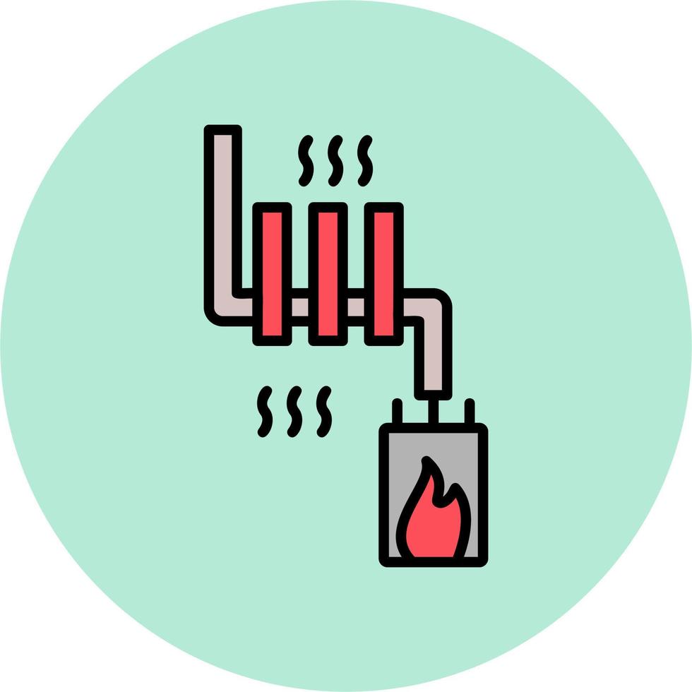 calor sistema vector icono