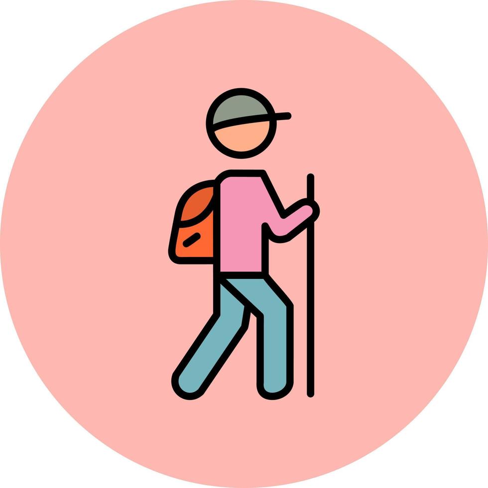 Hiking Vector Icon