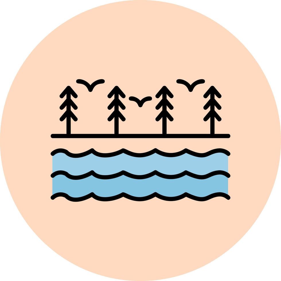 icono de vector de río