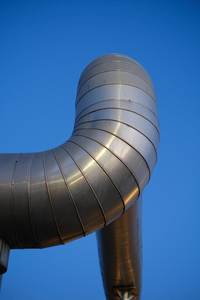 Metal pipes in industrial parks photo