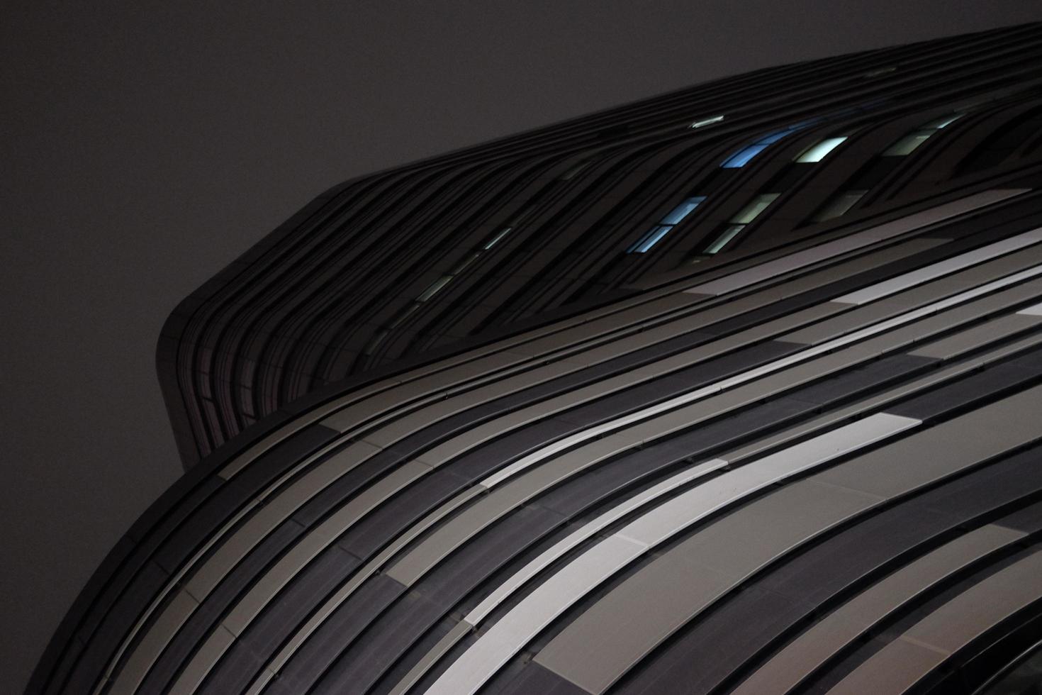 Night shopping mall building facade photo