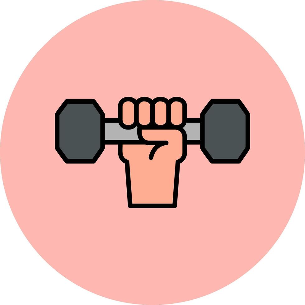 Hand Dumbbell Vector Icon