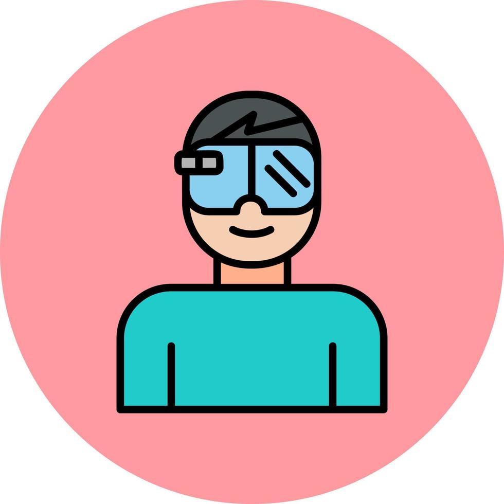 Augmented Reality Glasses Vector Icon