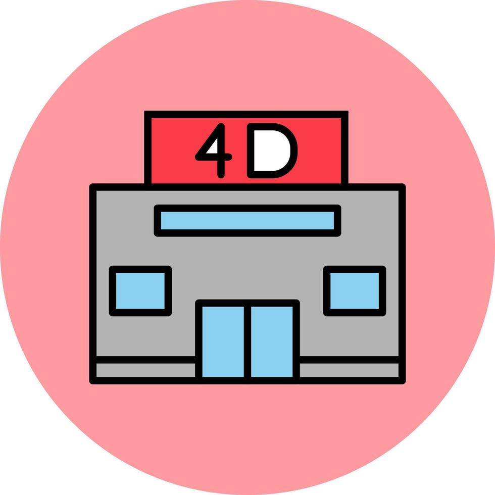 4d Cinema Vector Icon