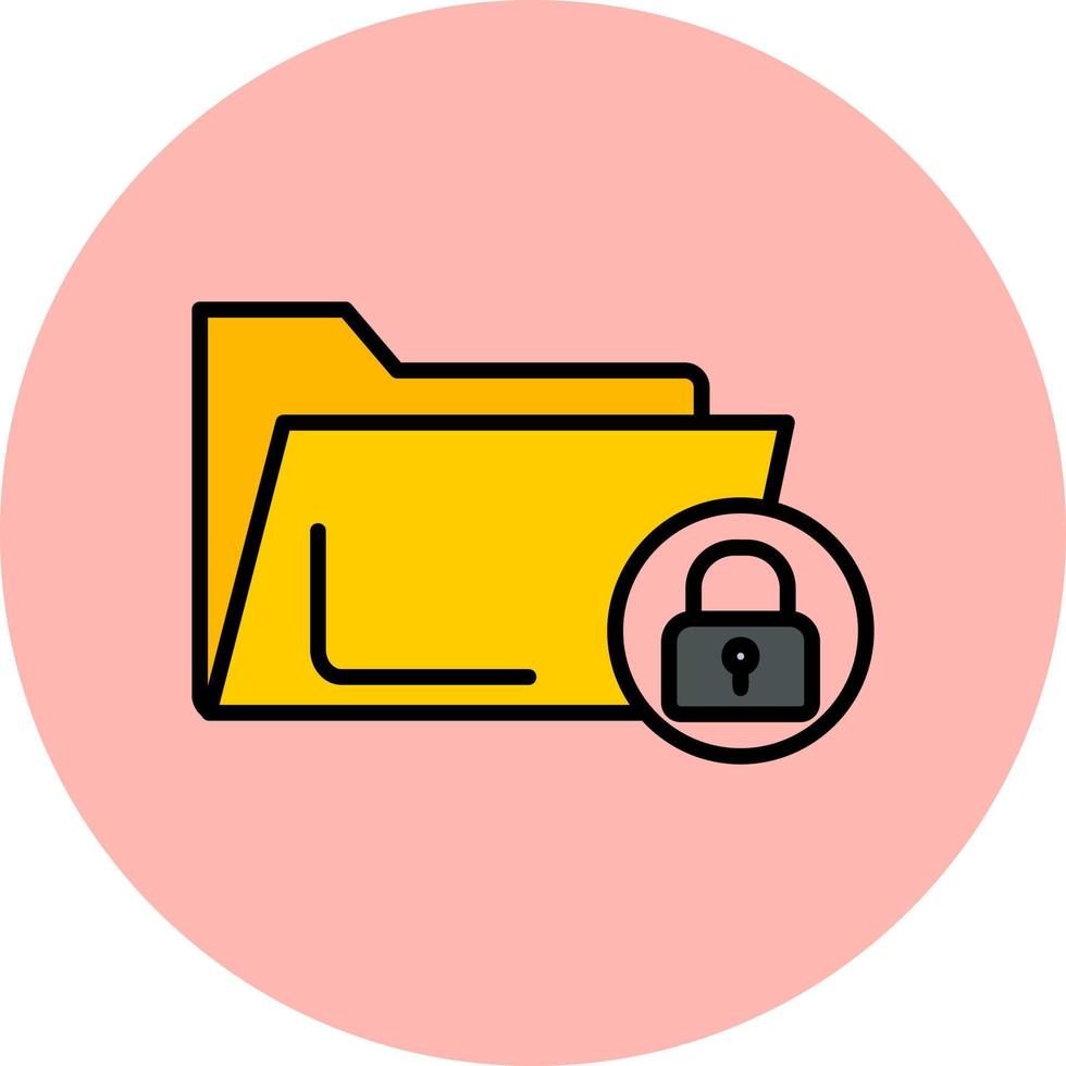 Folder Lock Vector Icon