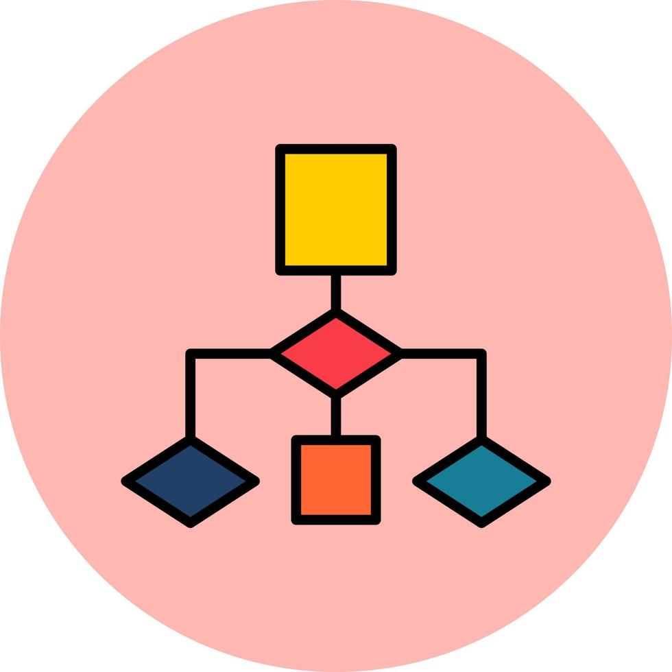 Flow Chart Vector Icon 21035663 Vector Art at Vecteezy
