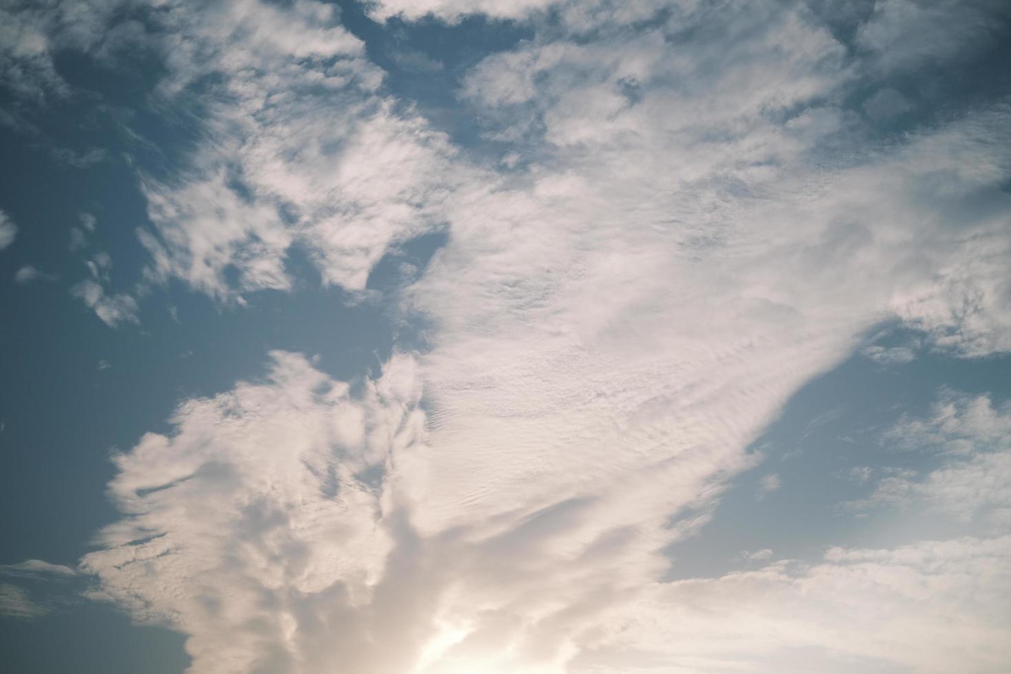 Sunset sky full of clouds photo