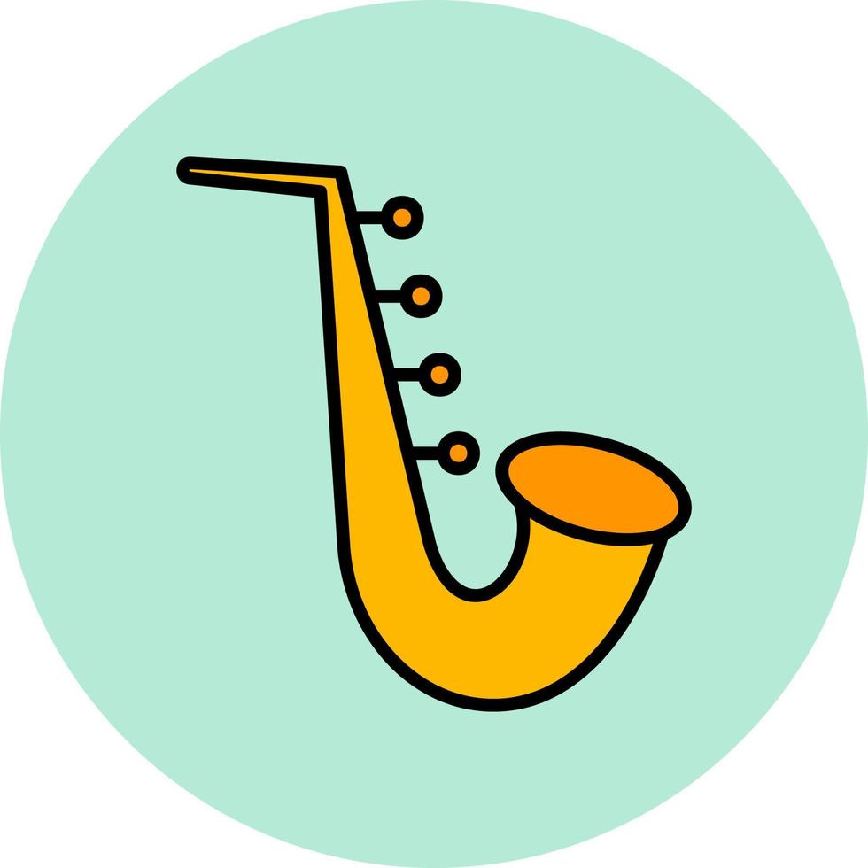 icono de vector de saxofón