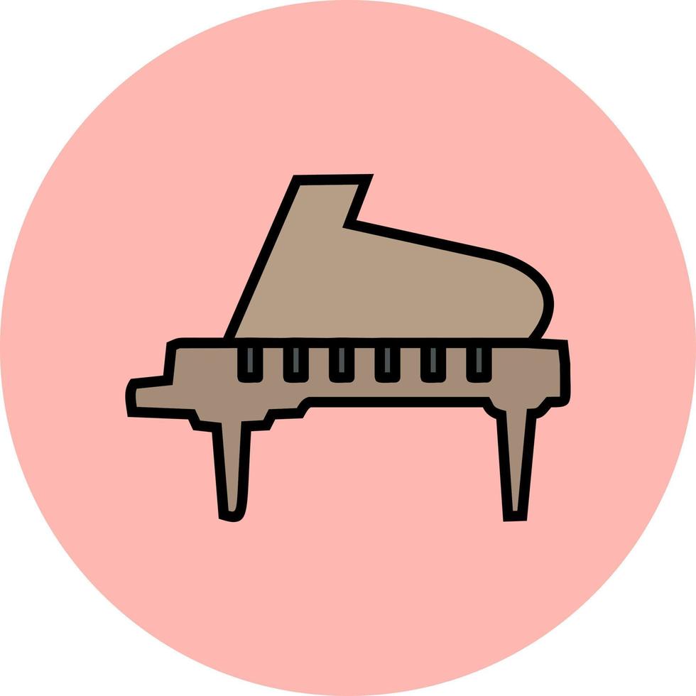 icono de vector de piano de cola