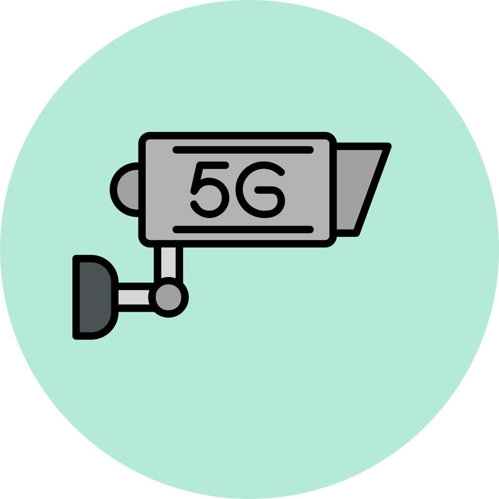 5g cctv cámara vector icono