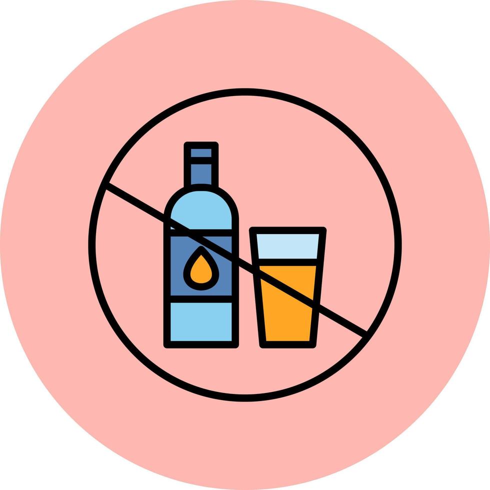 No Alcohol Vector Icon