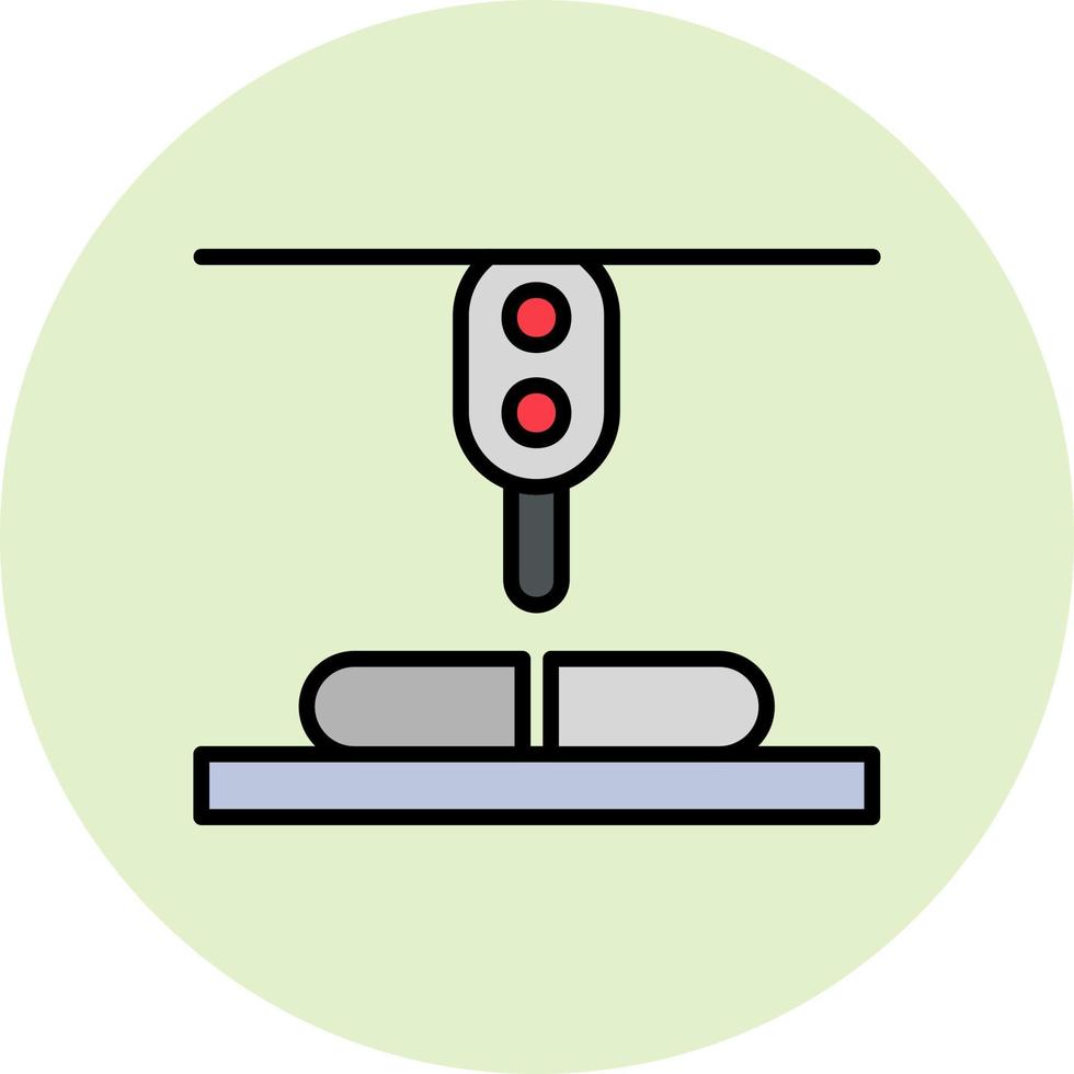 Laser Cutting Machine Vector Icon