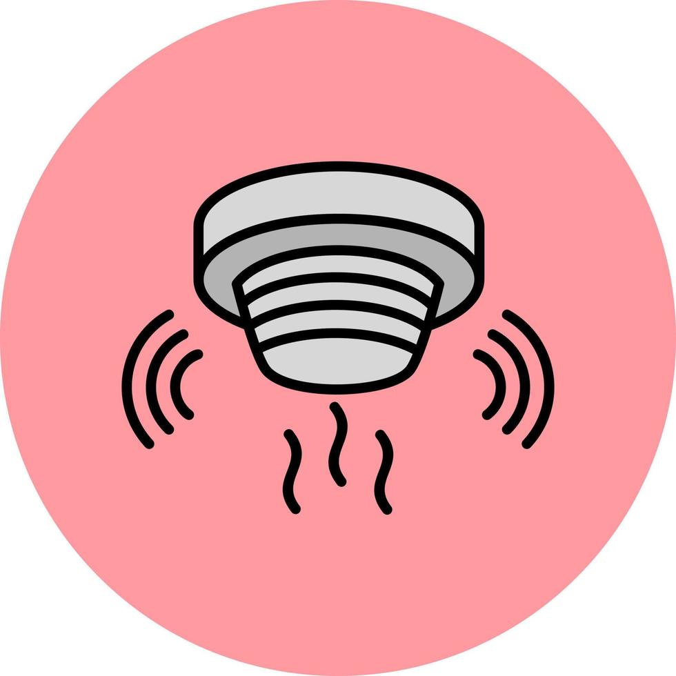 icono de vector de detector de humo